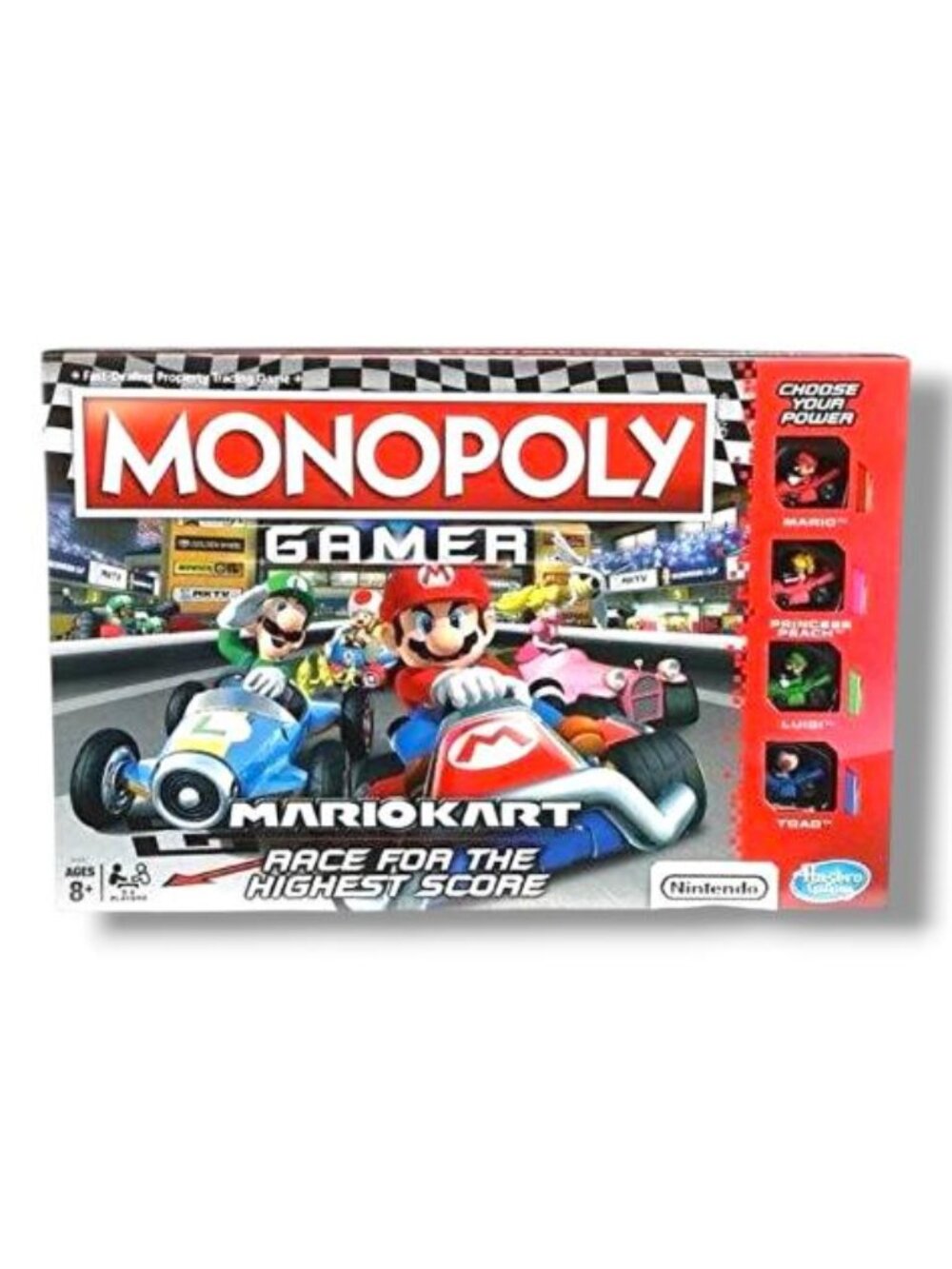 Hasbro Gaming Monopoly Gamer Mario Kart Board Game, Choose Your Power, Ages 8+